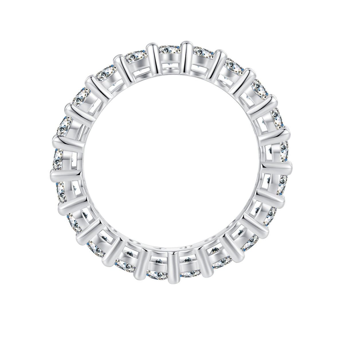 925 Sterling Silver Moissanite 0.1ct Ring Size 6 for Women