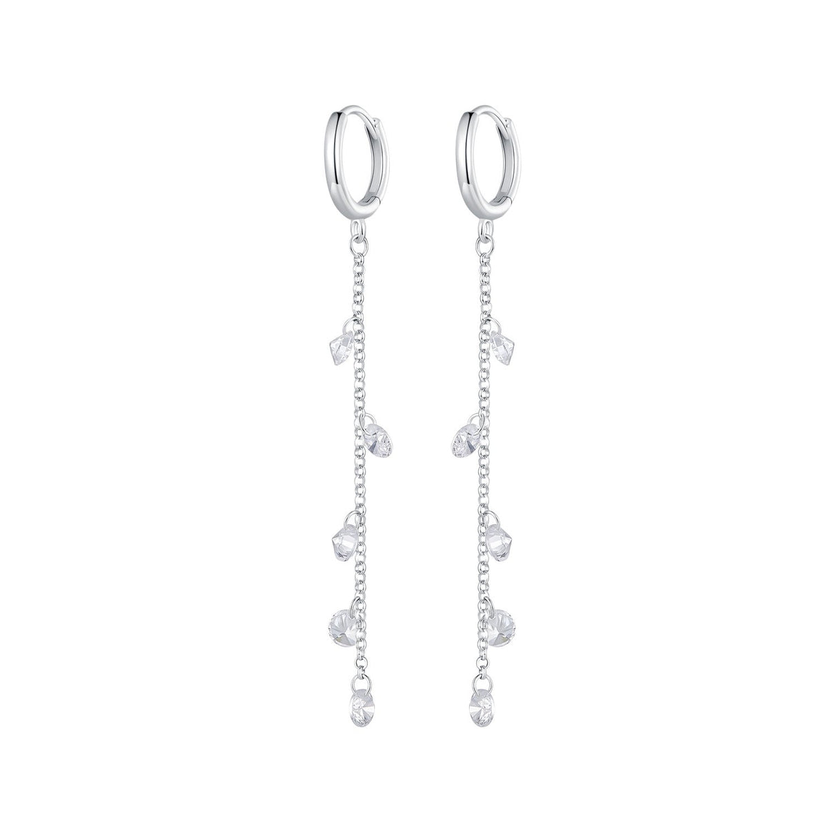 S925 Sterling Silver Pavé Setting CZ Earrings for Women