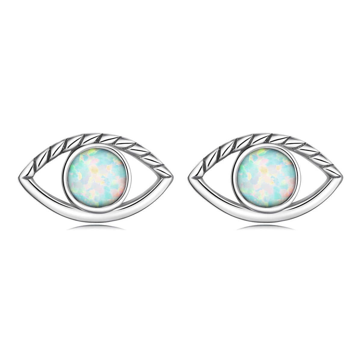 925 Sterling Silver Translucent Opal Earrings for Women