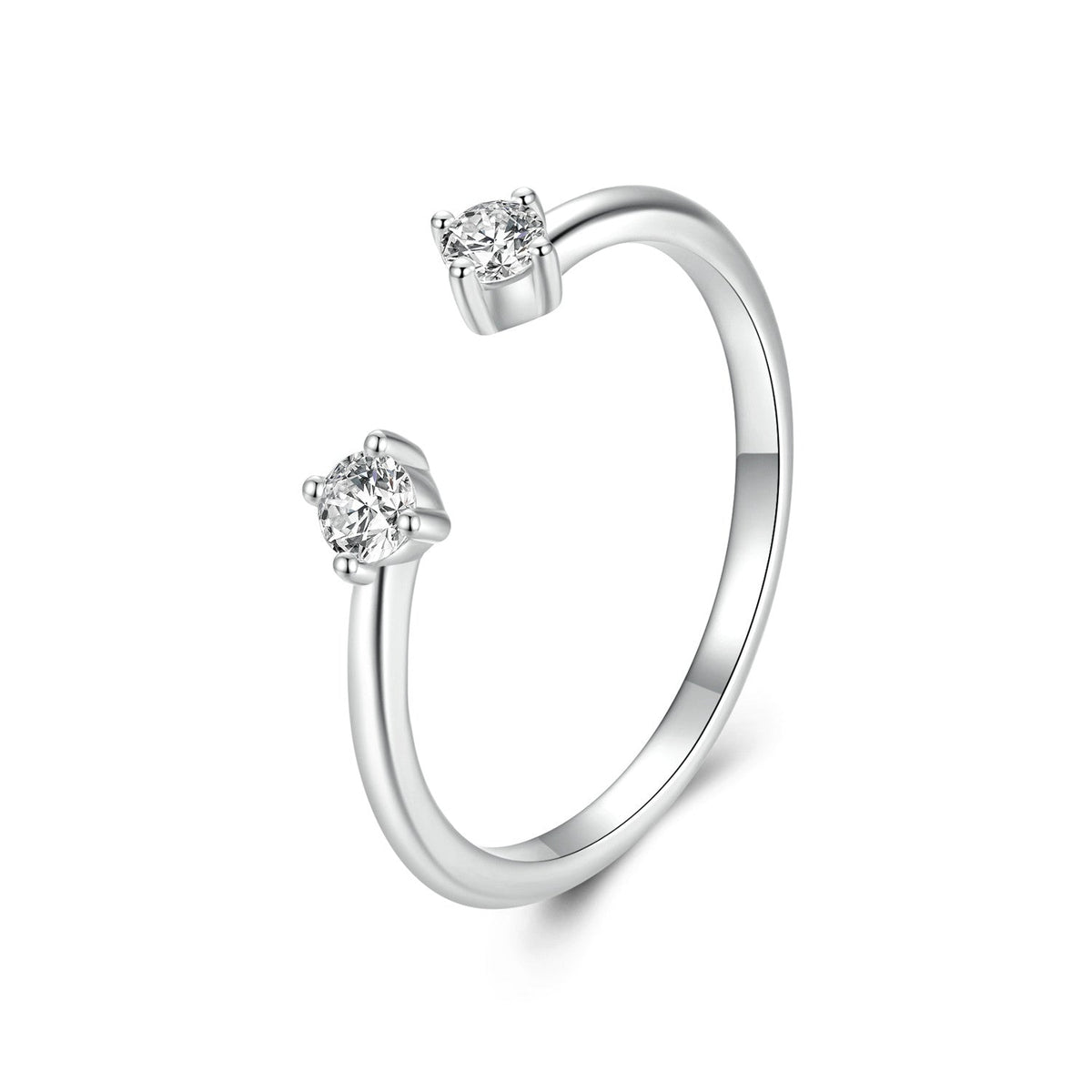 925 Sterling Silver Moissanite Ring Size E for Women