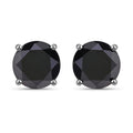 4.91 Carat Genuine Black Diamond 14K White Gold Earrings