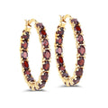 6.00 Carat Genuine Garnet .925 Sterling Silver Earrings