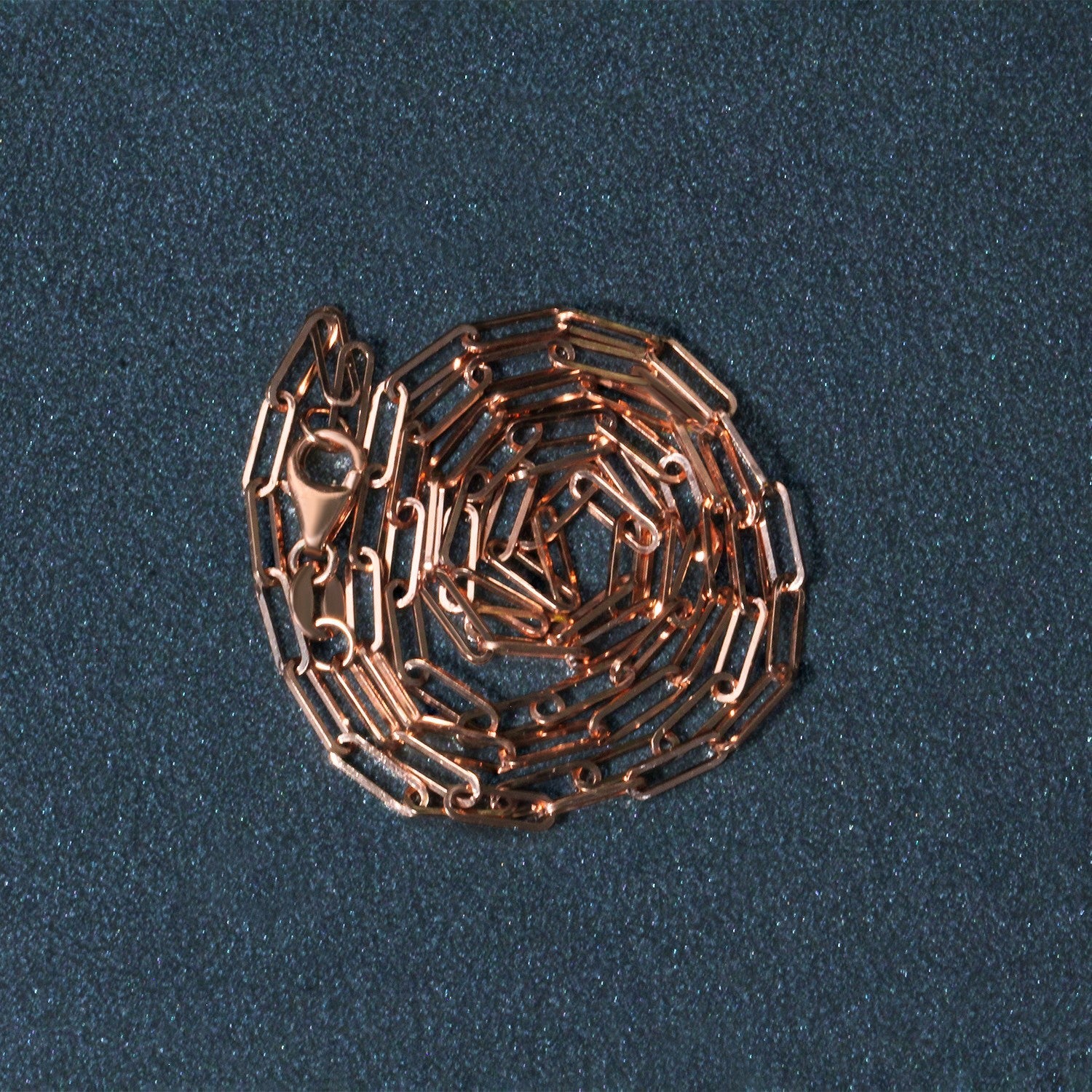 14K Rose Gold Delicate Paperclip Chain (2.1mm)