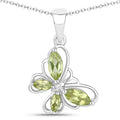 0.64 Carat Genuine Peridot .925 Sterling Silver Pendant